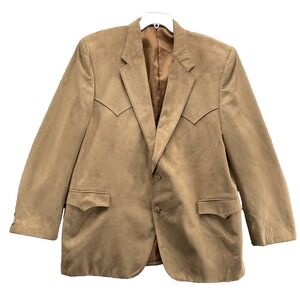 Circle S Blazer Western Jacket Men's 50L Brown Texas Sport Coat USA Rodeo Formal